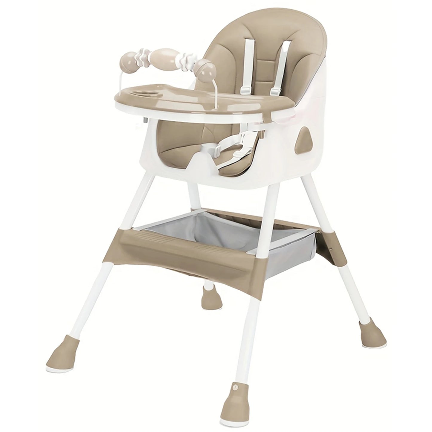 Ubravoo Foldable Baby High Chair for 6 Months Plus with Large Antislip Pad and Toy Rack Easy to Clean Feeding E500