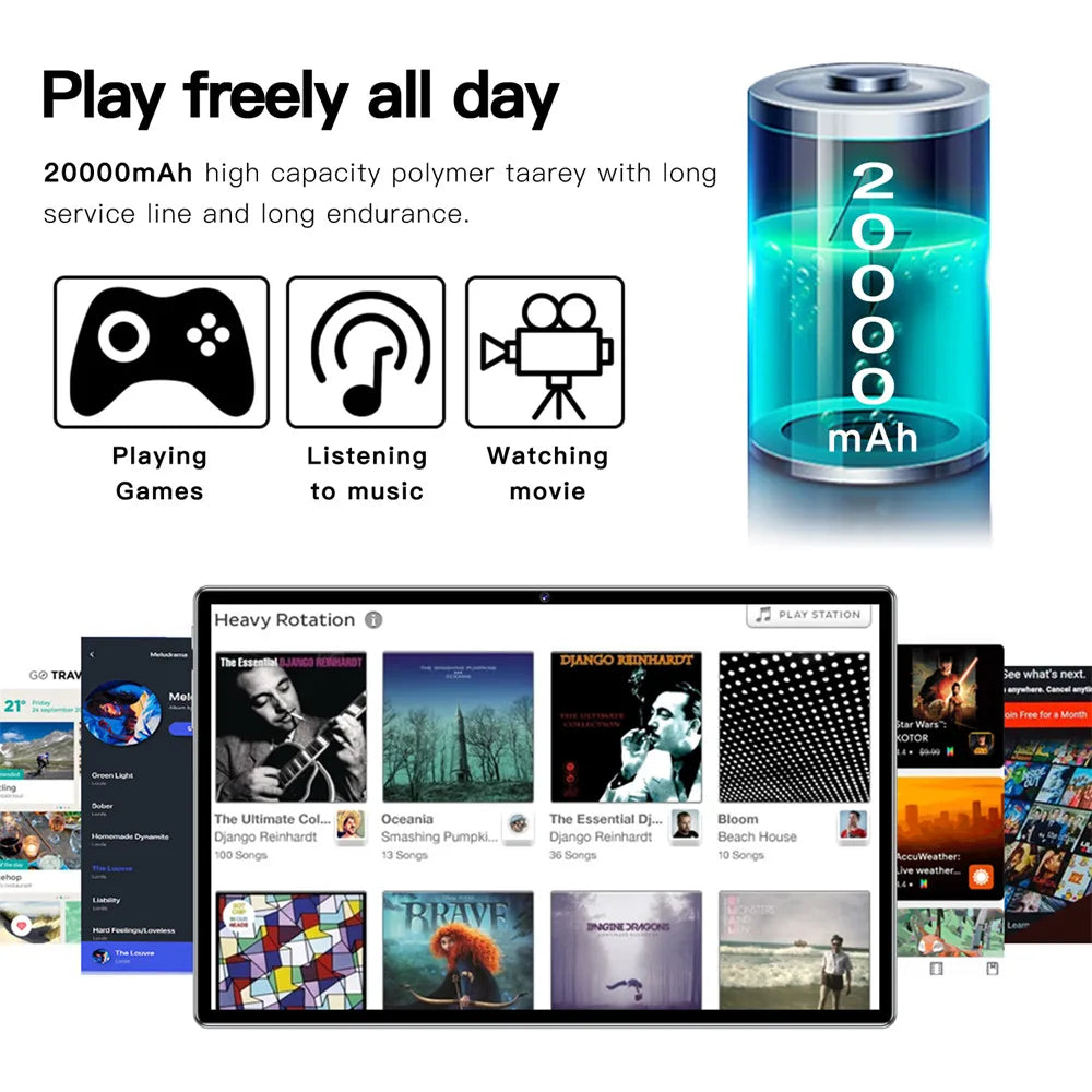 P60 Pro Tablet 5G Dual SIM Global Version 20000mAh GPS Kids