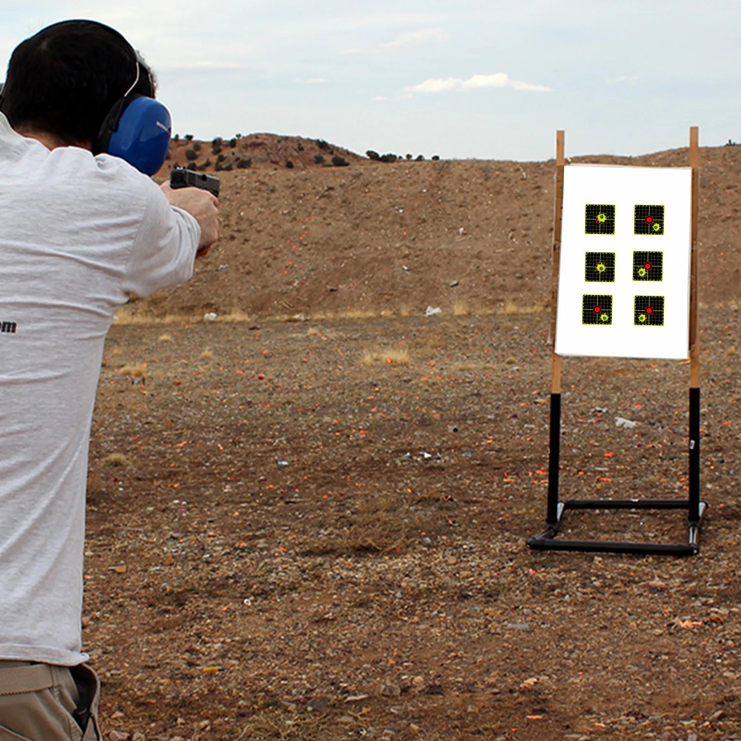 Grid Ruler Target Labels 3Inch 200Pcs Fluorescent Stickers