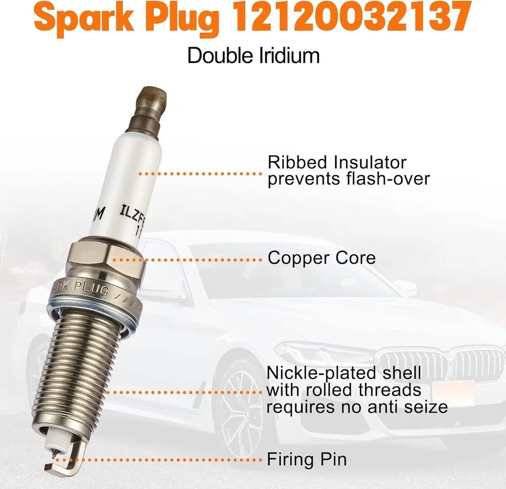 6 Ignition Coils And 6 Spark Plugs For BMW 128i 328i 335i