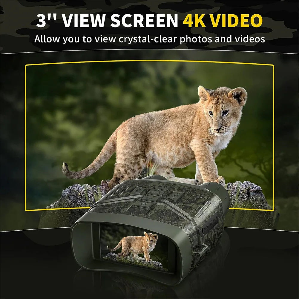 4K Night Vision Binoculars 5X Digital Infrared Telescope Goggles for Hunting Camping Video Recording