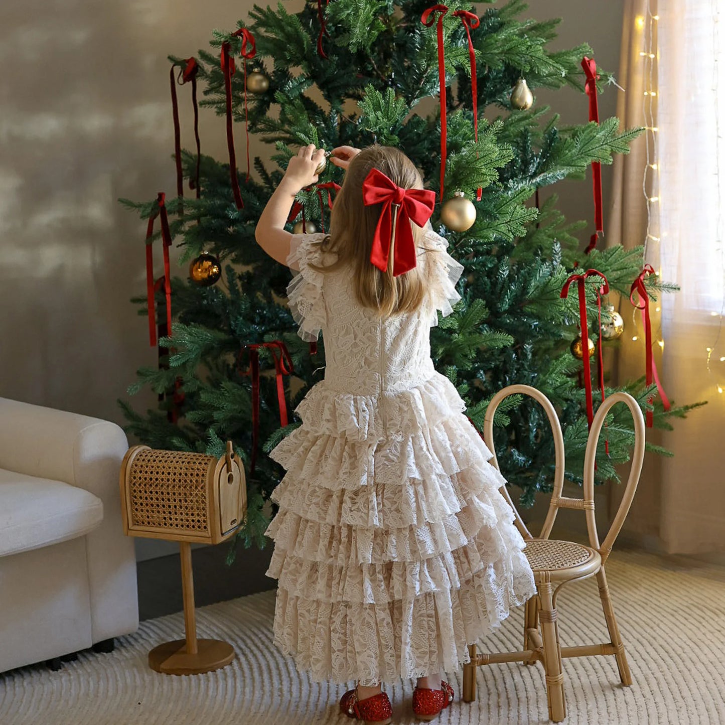 6-7.5ft Artificial Christmas Tree Realistic Branch Tips Auto Open For Party
