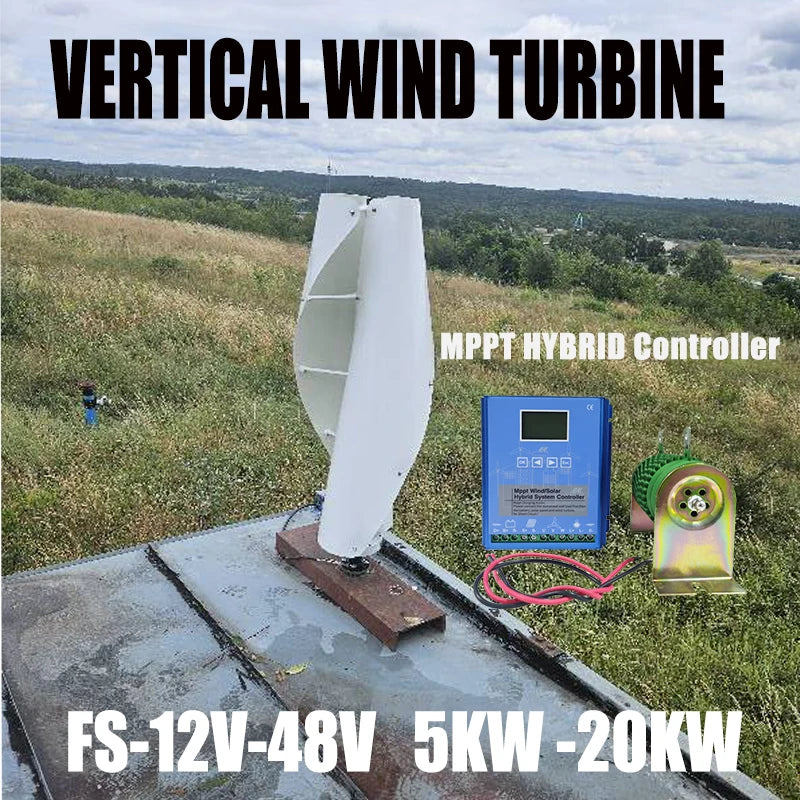 Uninterrupted Power Supply 20000W Wind Turbine For Roof