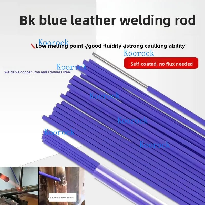 BK Blue Coated Brazing Rods 2mm for Copper Brass Carbon Steel Stainless Oxy-Acetylene Welding
