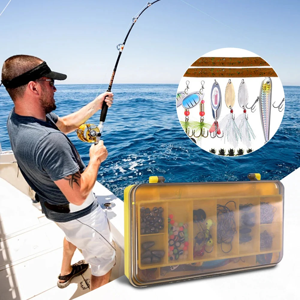 Fishing Lures Kit With Soft And Hard Baits Hooks Swivels Weights Gifts For Men