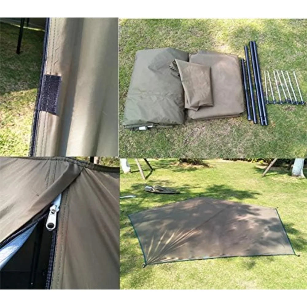 Portable Waterproof Camping Pentagonal Teepee Tent Outdoor Pyramid Tipi Tent with Stove Hole