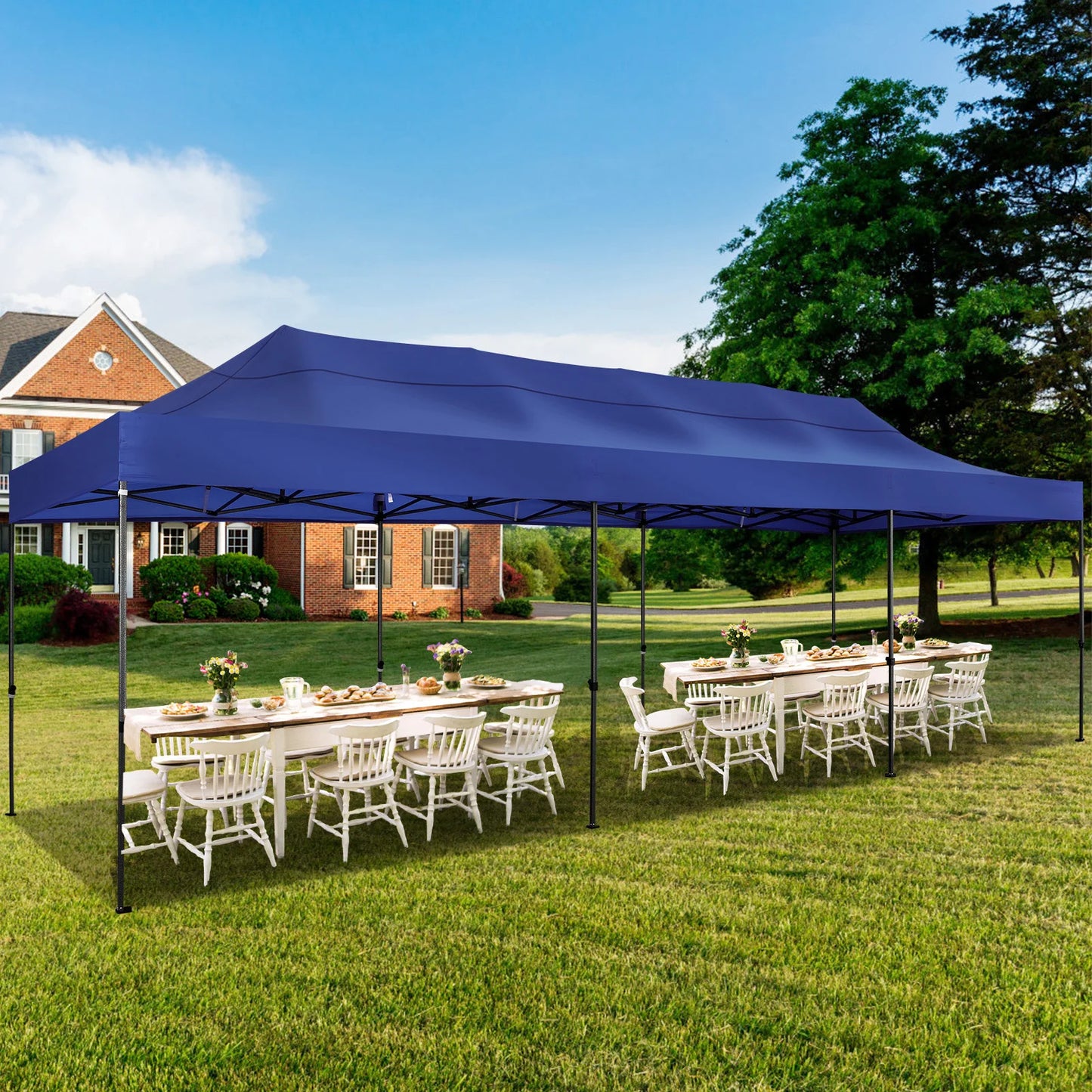 10x30 Heavy Duty Pop Up Canopy with 8 Sidewalls for Stable Wedding Outdoor Parties Canopy with UPF 50+ Protection