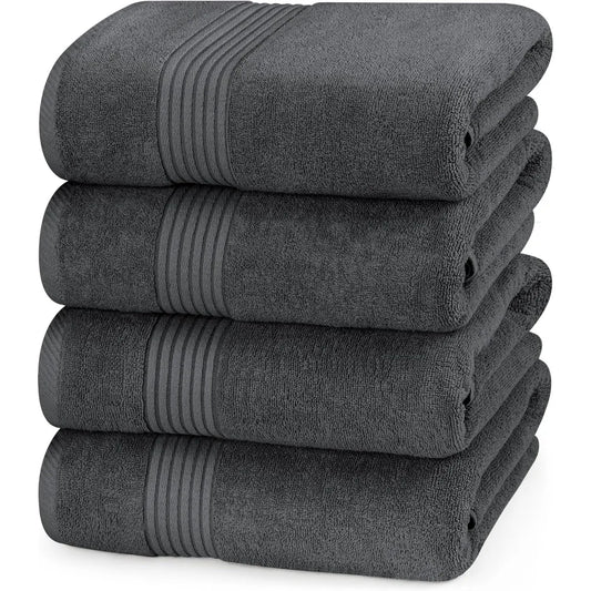 12 Piece Towel Set 27 x 54 Inches 100 Percent Ring Spun Cotton Fast Drying Highly Absorbent Soft Touch