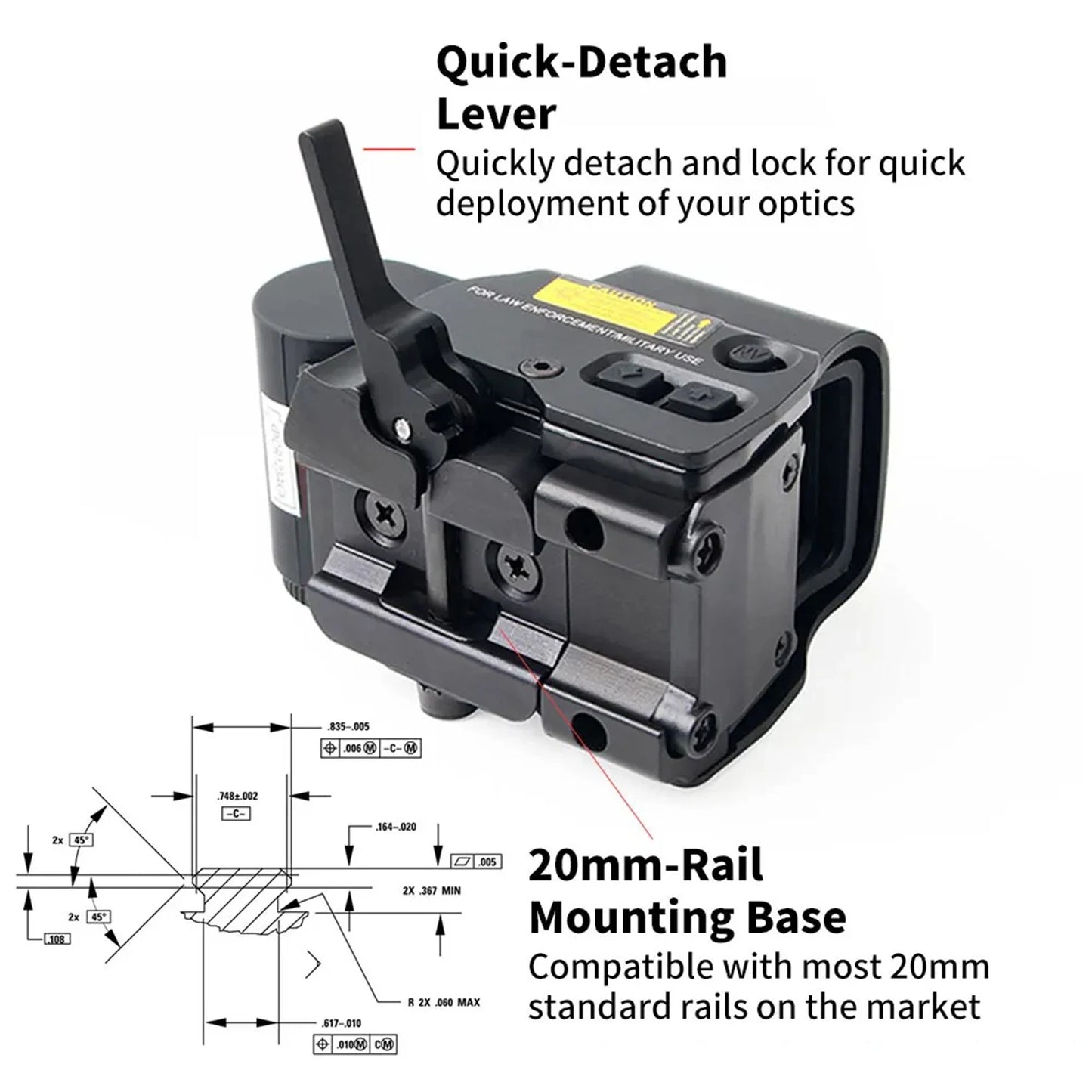 558+G33 Holographic Reflex Sight Red Dot Optic Sight with G33 3X Magnifier Combo Built-in Flip QD Mount