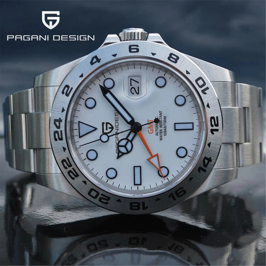 Pagani Design 2025 42mm GMT Automatic Mechanical Watch Stainless Steel Sapphire