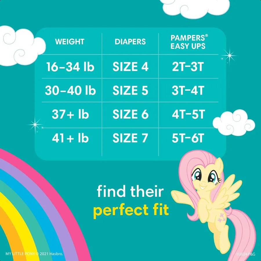 Pampers Training Pants Easy Ups Girls Boys Size 5T6T 84 Count Easy Pull Up Down Design Potty Underwear
