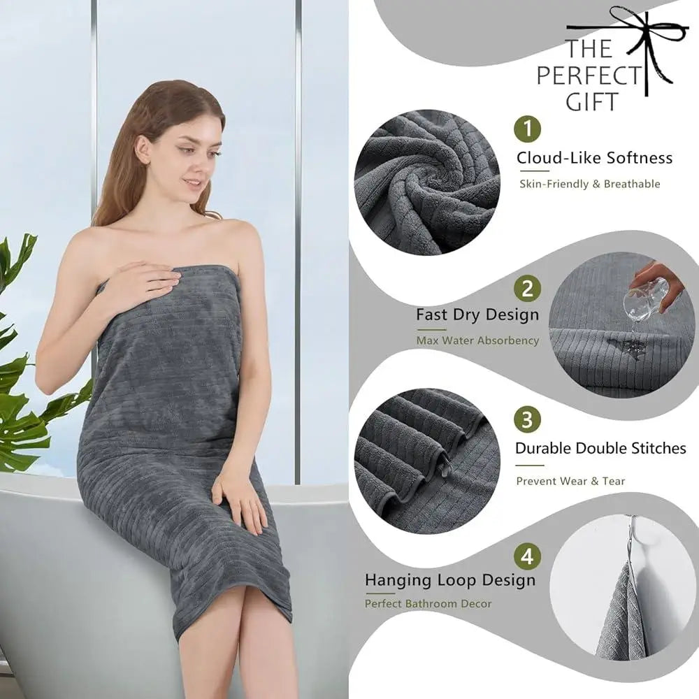 Extra Large Bath Towel Set of 4 Ultra Soft Fluffy Microfiber Bath Sheets Highly Absorbent Lightweight Fast Drying Durable Towels