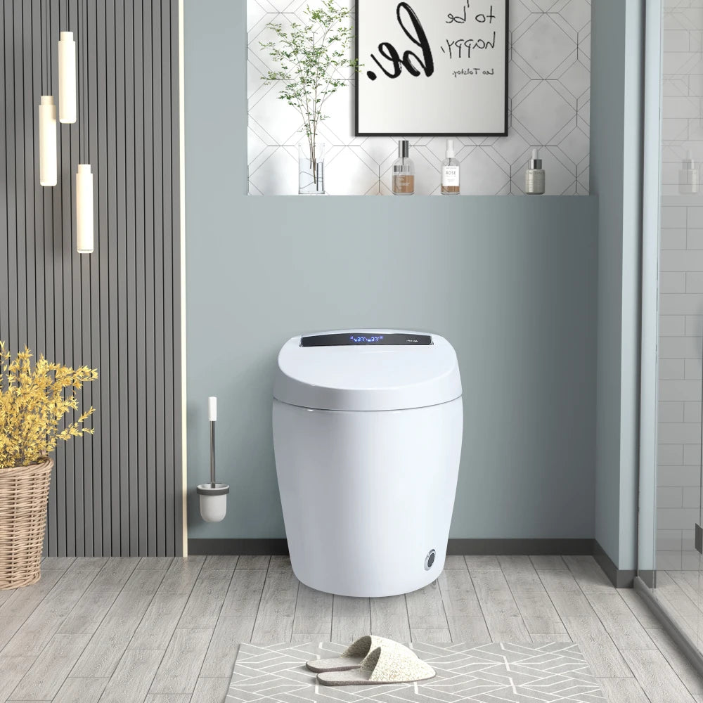 Smart Toilets with Heated Bidet Seat Portable Toilet with Built-in Bidet Intelligent Toilet Auto Open Close Seat
