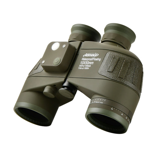 10X50 HD Marine Binoculars With Rangefinder Compass Bak4 Waterproof