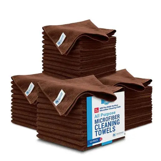 48 Pack 16 Inch by 16 Inch Microfiber Cleaning Towels Highly Absorbent Lint Free Multi Purpose Safe