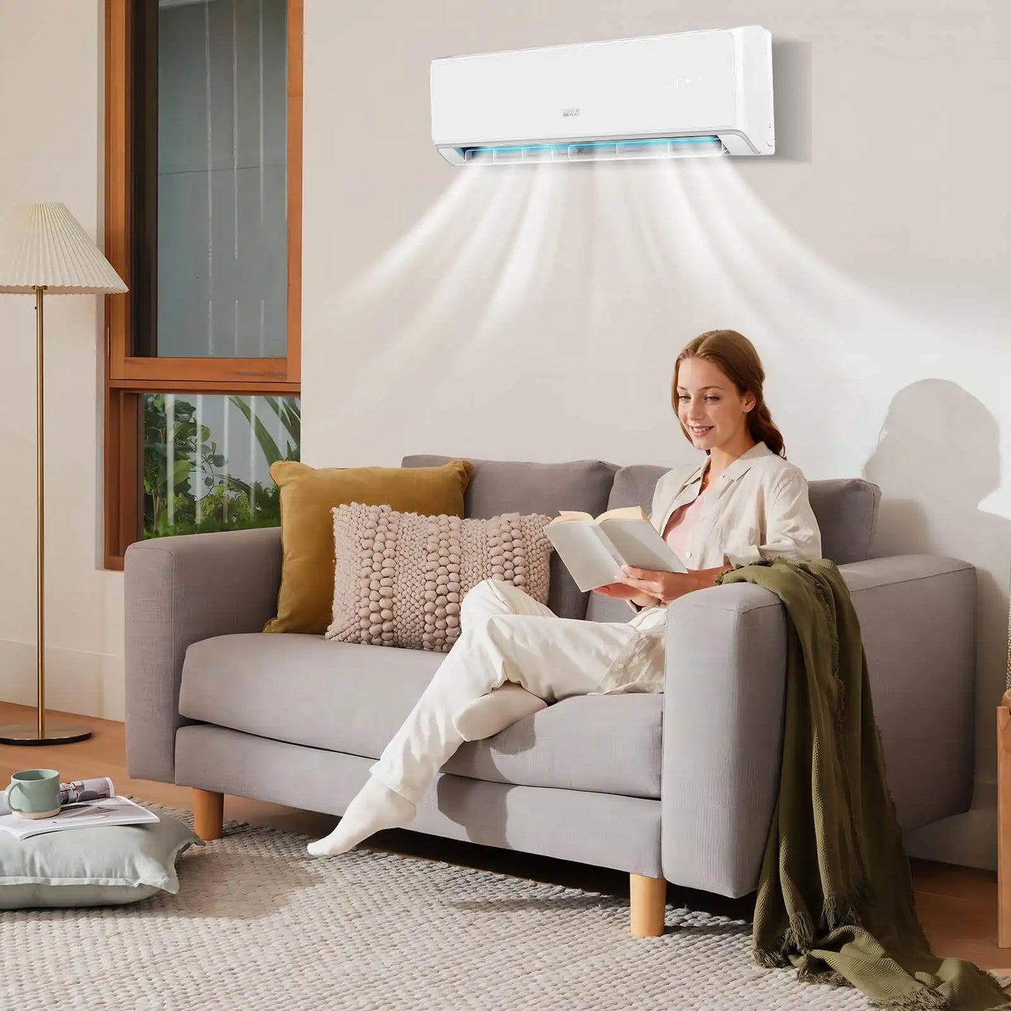 LIFEZEAL 24000 BTU WiFi Enabled Mini Split Heat Pump Air Conditioner And Heater