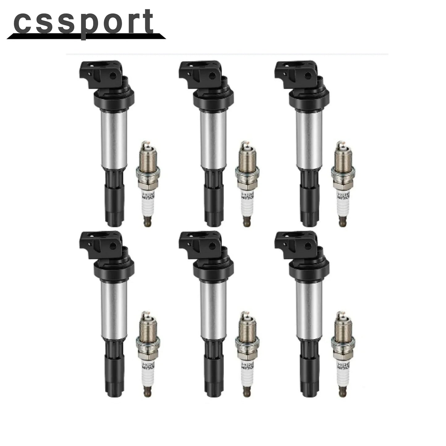 6 Ignition Coils And 6 Spark Plugs For BMW 325i 328i 330i