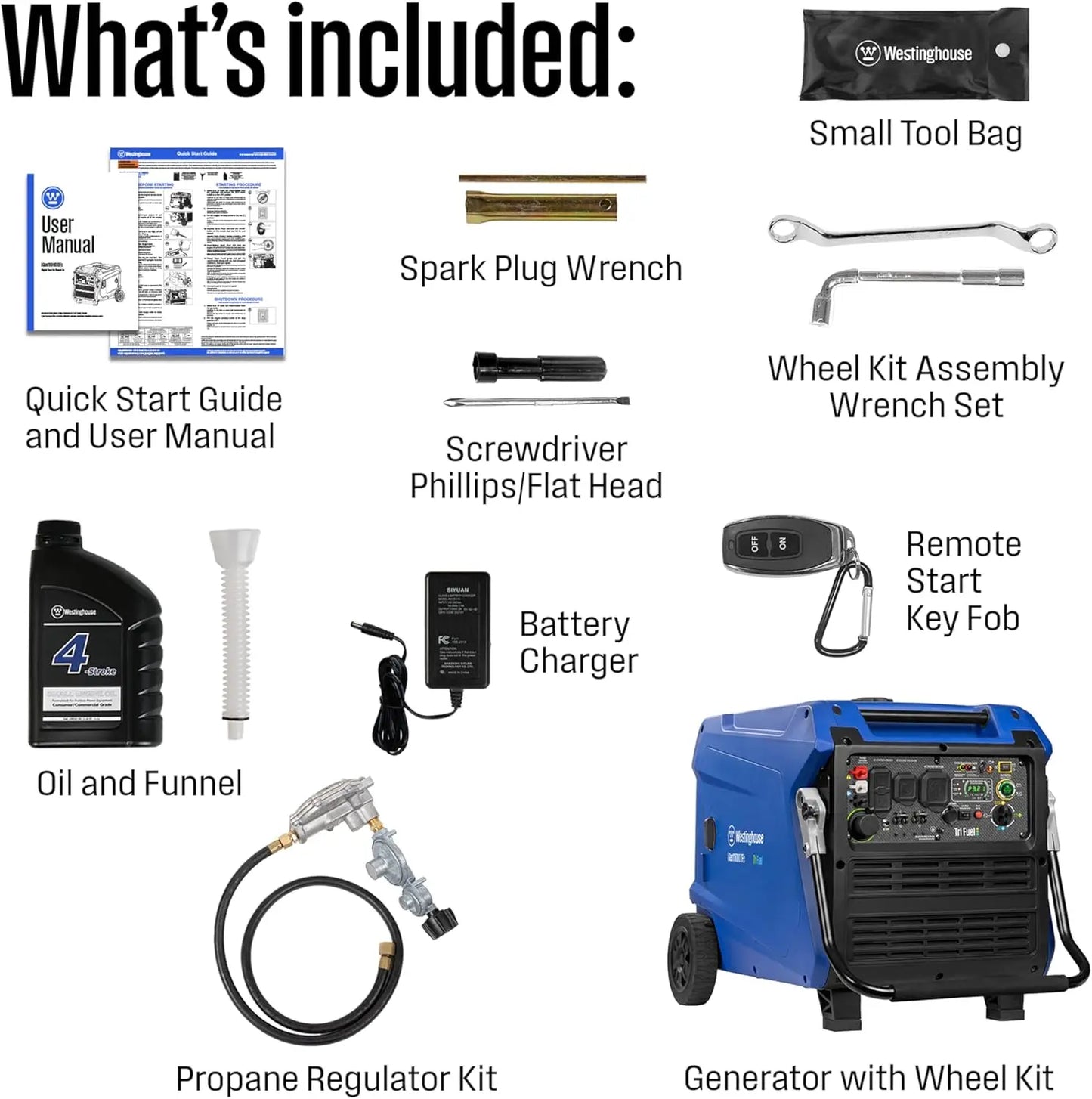 11000W Tri Fuel Portable Inverter Generator Remote Start