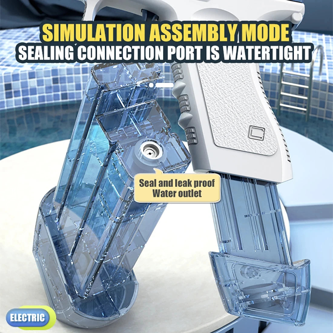 Electric Water Gun Toy High Pressure Strong Charging Energy Automatic Spray for Children