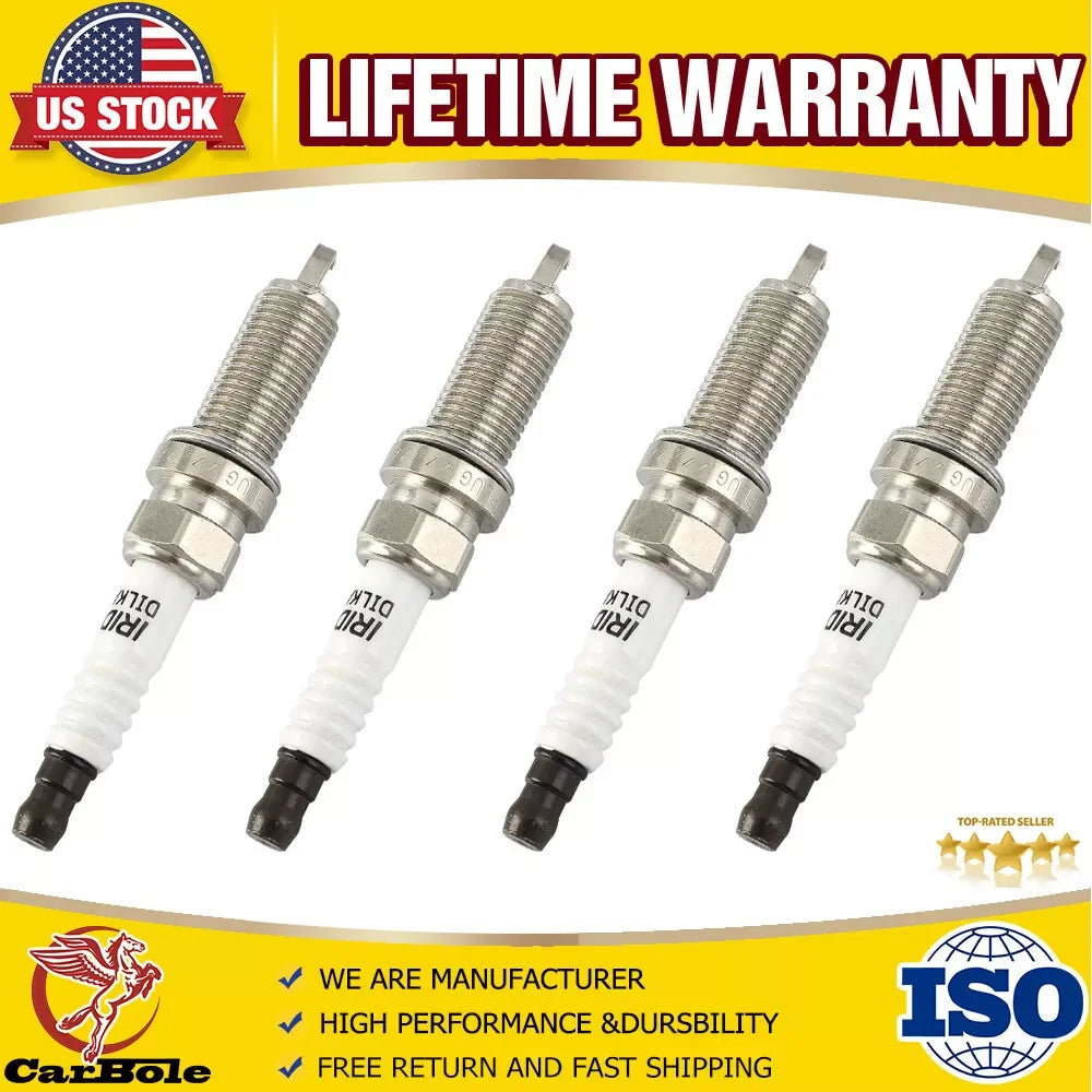 Carbole Iridium TT Spark Plugs 4X Fit For Nissan Mazda
