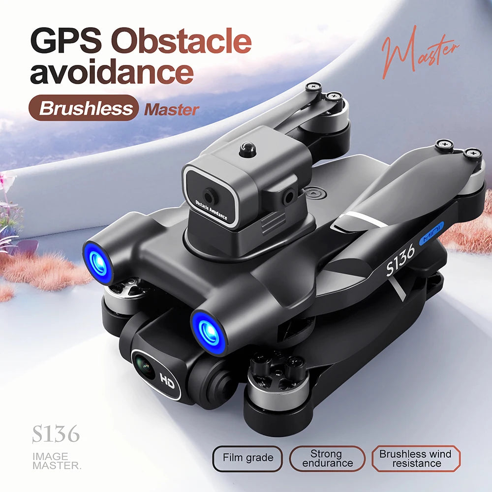 2024 S159 GPS PRO Drone 5G 8K HD Aerial Photography Dual-Camera Dron with Screen Omnidirectional Obstacle Avoidance Drone RC Toy