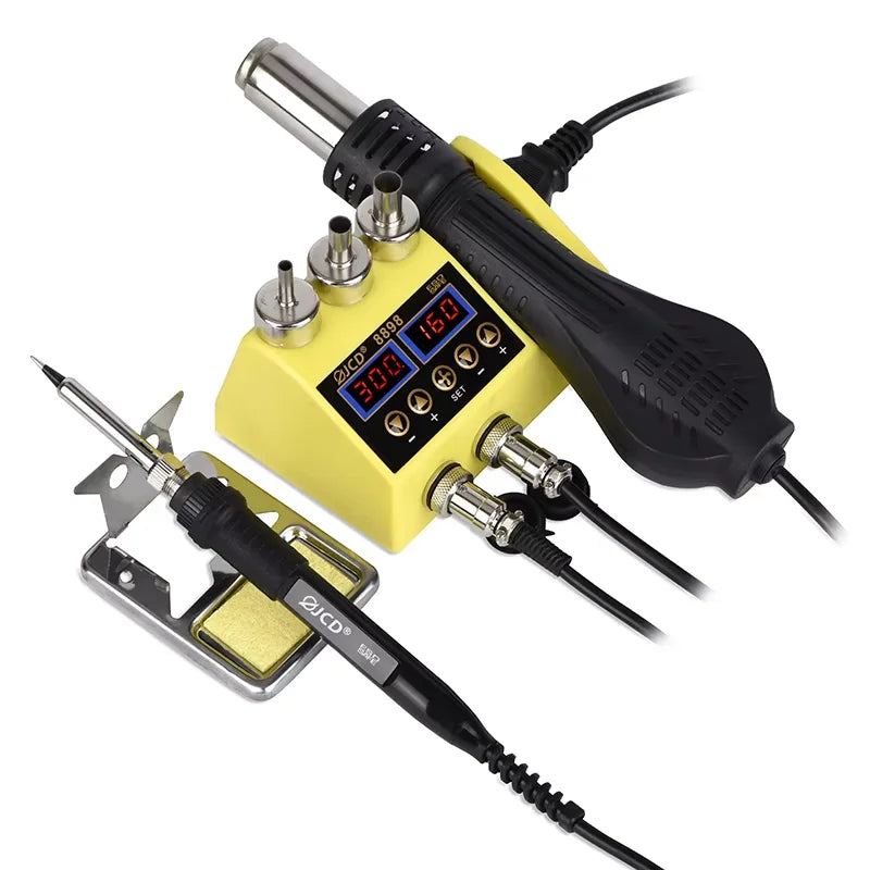 JCD 8898 Soldering Station 750W 2 in 1 Soldering Iron Hot Air Gun Rework Welding Station For Phone BGA SMD Welding Repair Tools