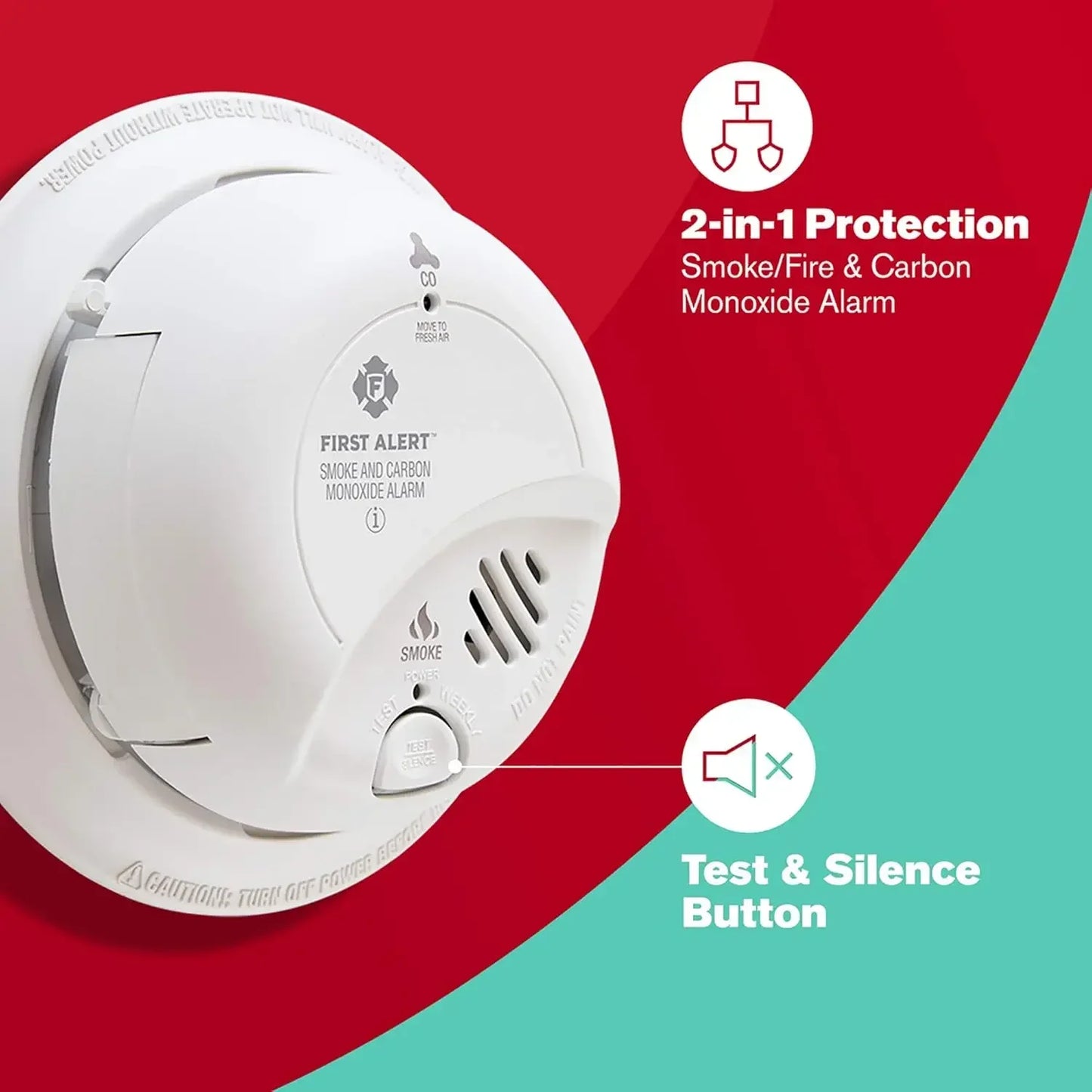 BRK SC9120B Hardwired Smoke And CO Detector With Battery Backup White Pack Of 3