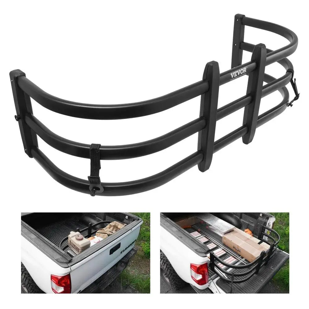 Truck Bed Extender Aluminum Retractable Tailgate Extender 55.5 to 68 Inches Fits Ford Super Duty F150 Dodge Ram