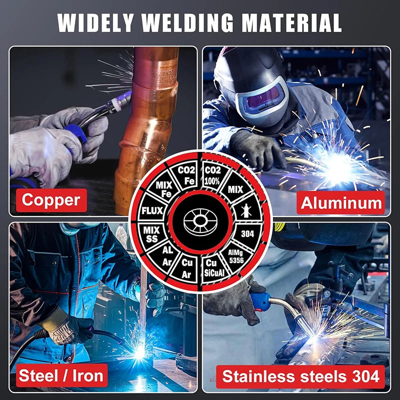 200A Welding Machine 8 in 1 Semi Automatic Welder Aluminum MIG MAG MMA LIFT TIG IGBT Inverter Welding Tool