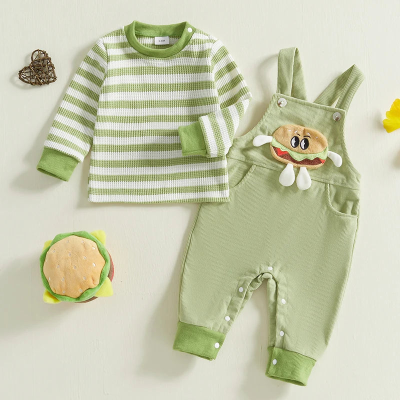 Cute 2 Piece Toddler Winter Set Knit Sweater Bear Print Pants Warm Outfits for Baby Boy Girl Cozy Clothes