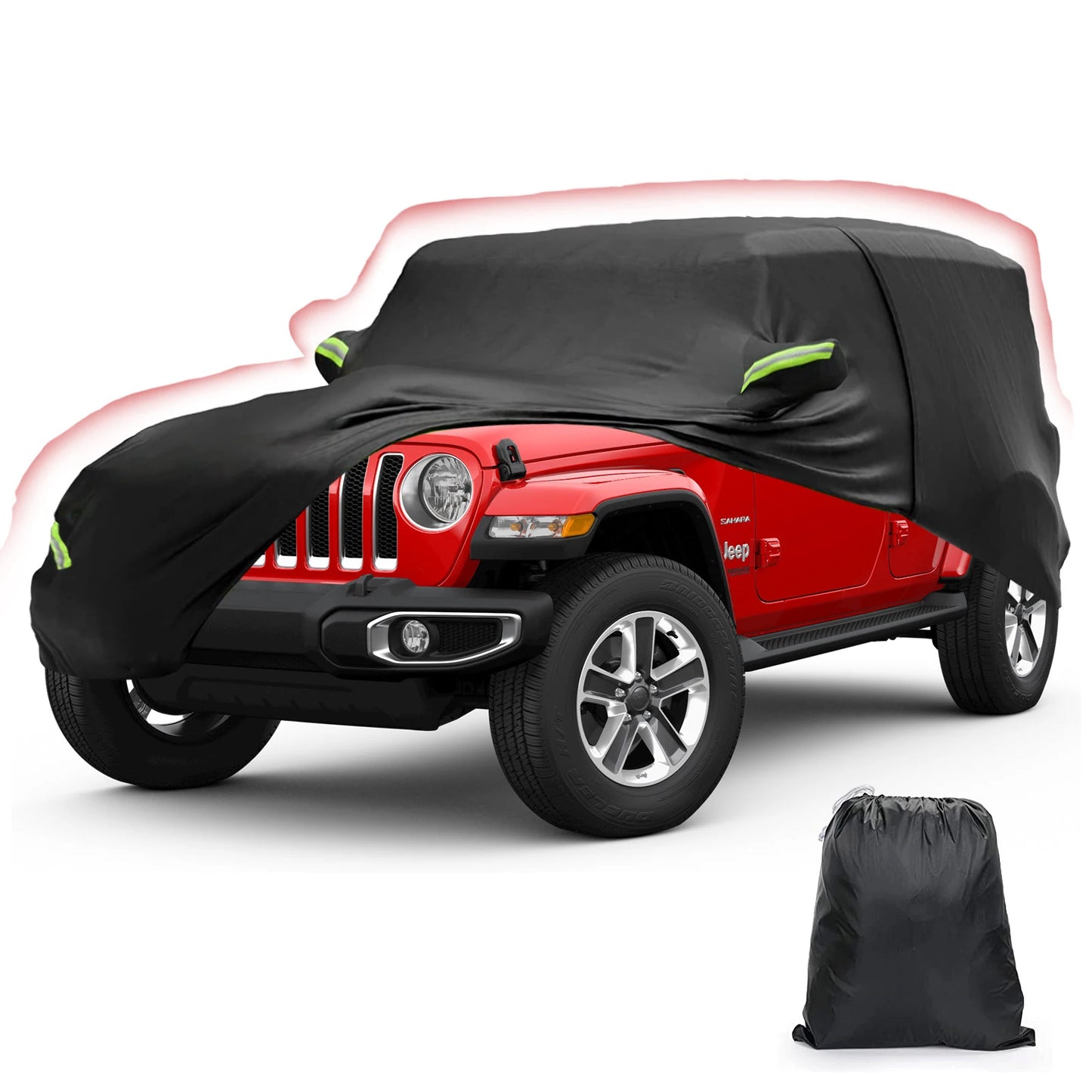 Full Car Cover Outdoor Waterproof Dust Proof Resistant Protection Polyester Durable for Dodge Challenger Jeep Wrangler 2008 to 2023