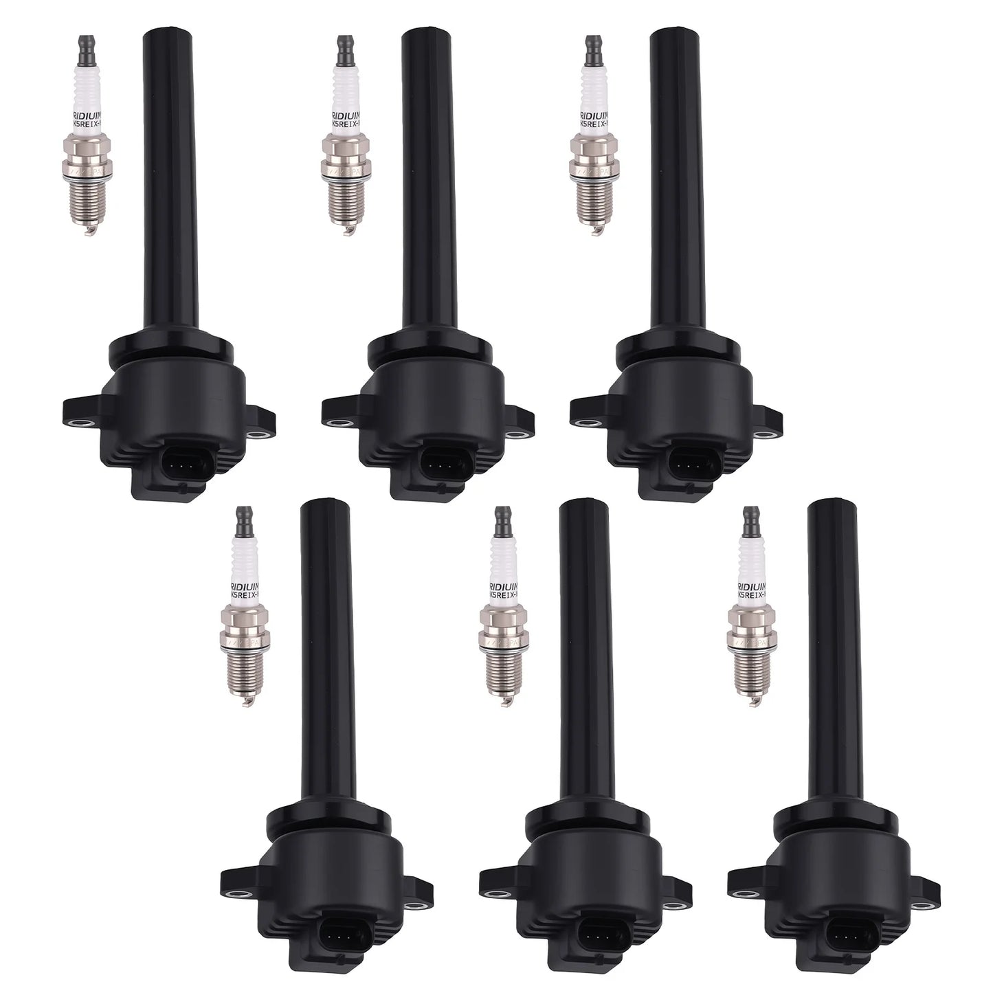6Pcs Ignition Coil And Spark Plug For Honda Passport Isuzu Rodeo 3 2L 2000 2004