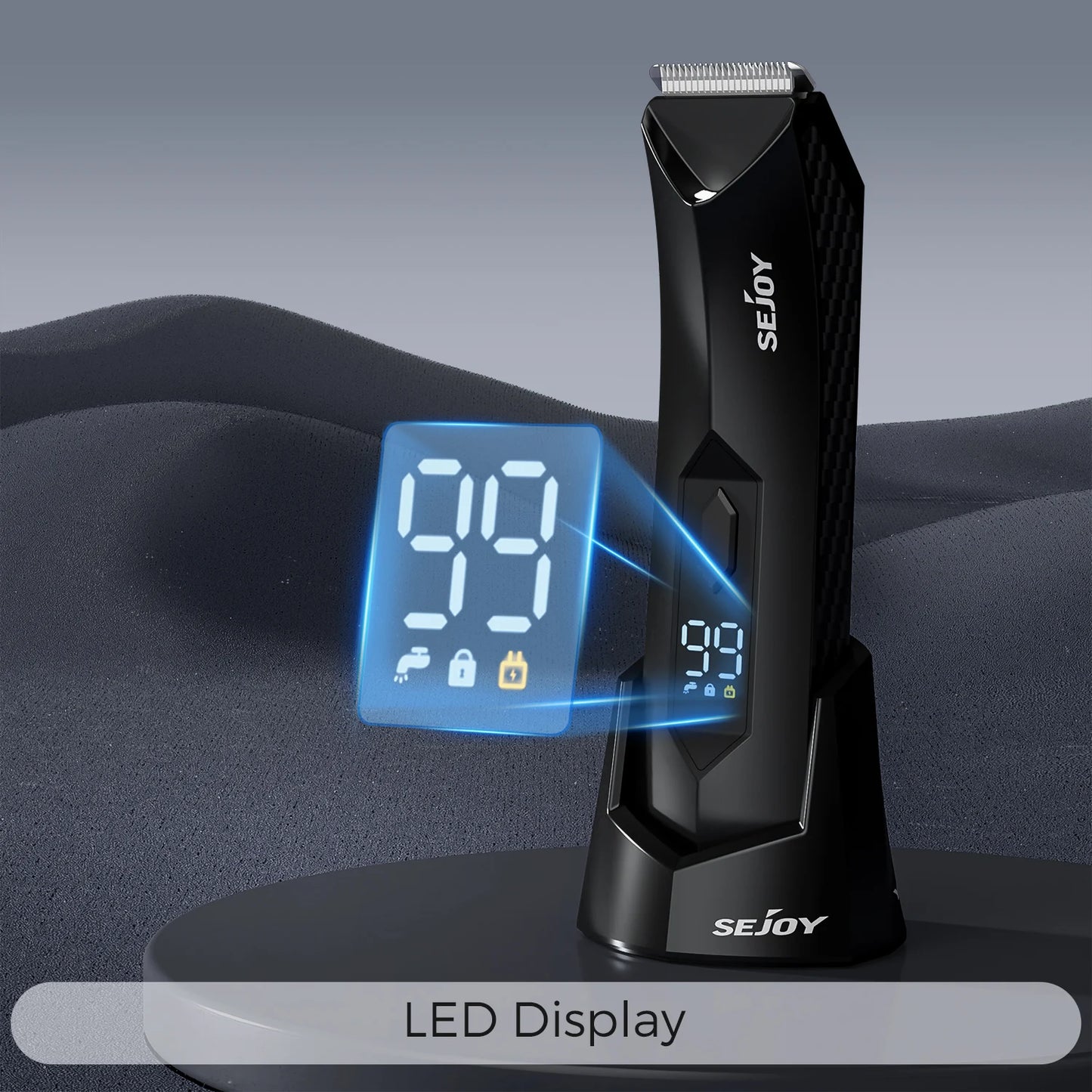 Sejoy T8S Electric Groin Hair Trimmer Men Rechargeable Body Groomer Waterproof