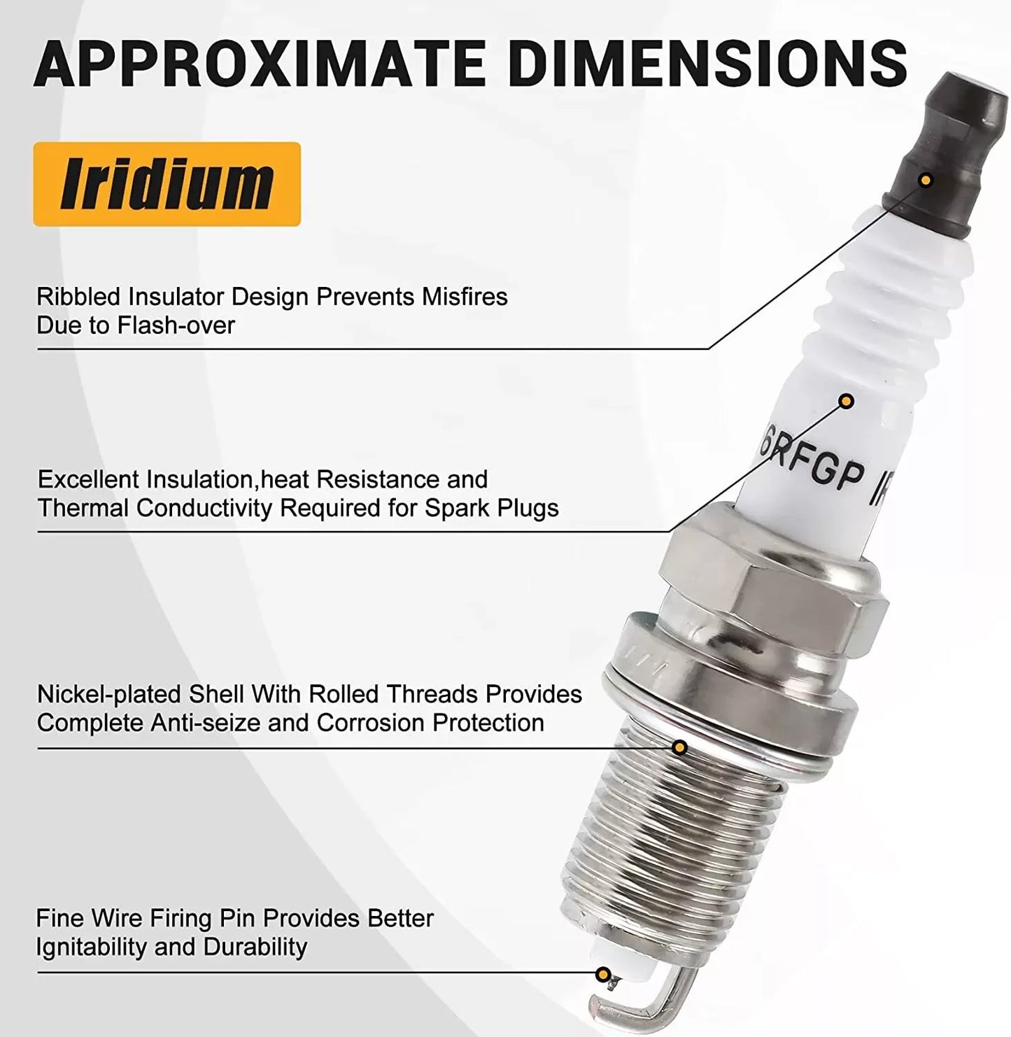 Carbole UF242 Ignition Coils and Six Spark Plugs for Honda Odyssey Civic TL V6