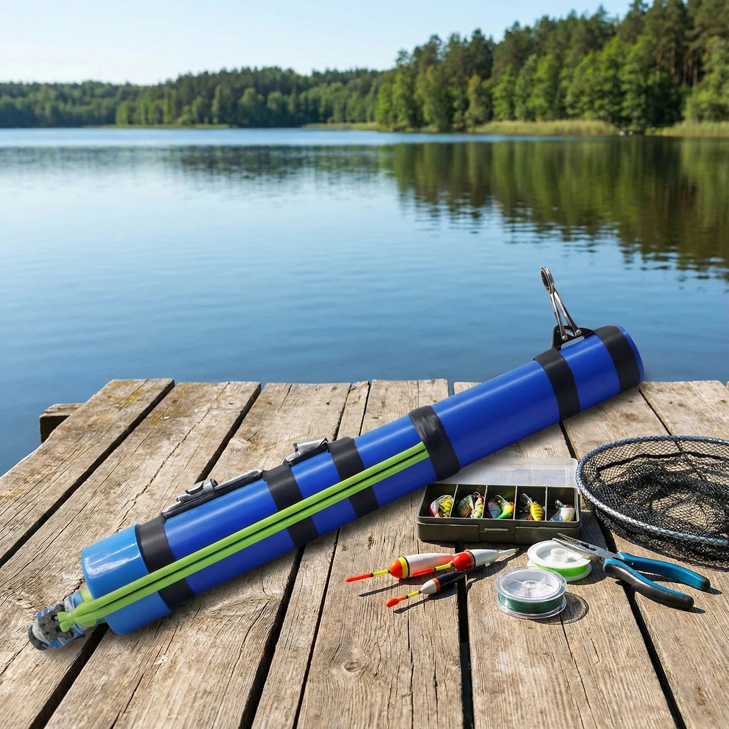 Compact Fishing Catapult Rod Holder Lure Launcher Bass Trout Catfish Saltwater