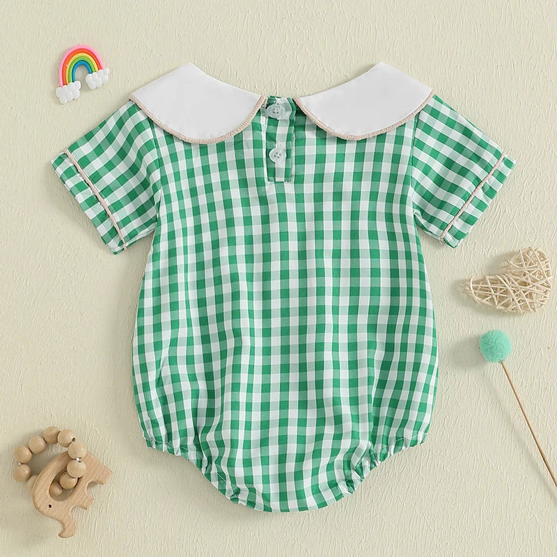 Infant Boys Sleeveless Romper Bear Applique Striped Cute
