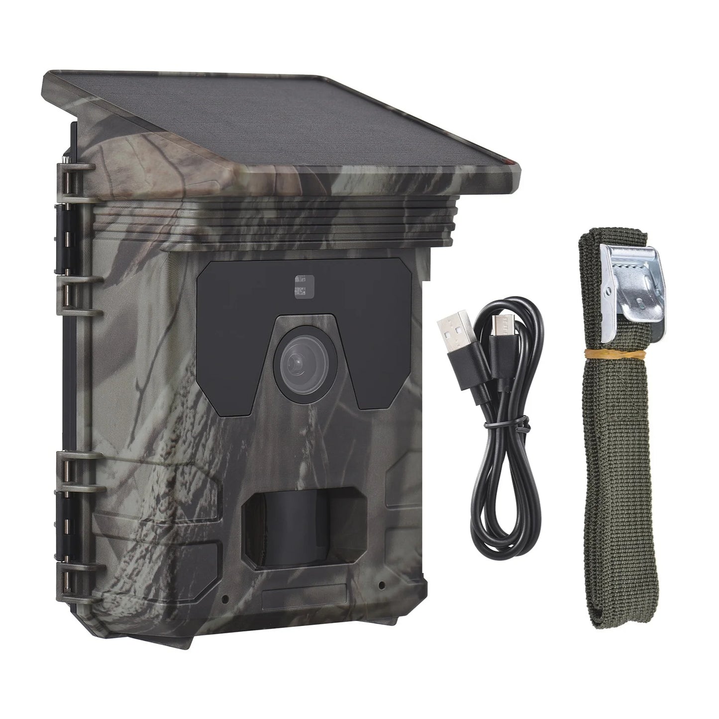 Solar Powered Night Vision Trail Camera 50MP 4K Videos Fast Trigger Time Ideal for Wildlife Monitoring and Hunting