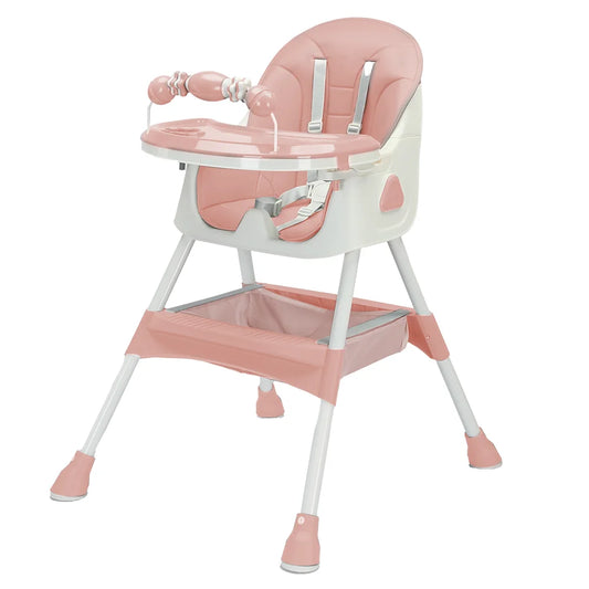 Ubravoo Foldable Baby High Chair for 6 Months Plus with Large Antislip Pad and Toy Rack Easy to Clean Feeding E500