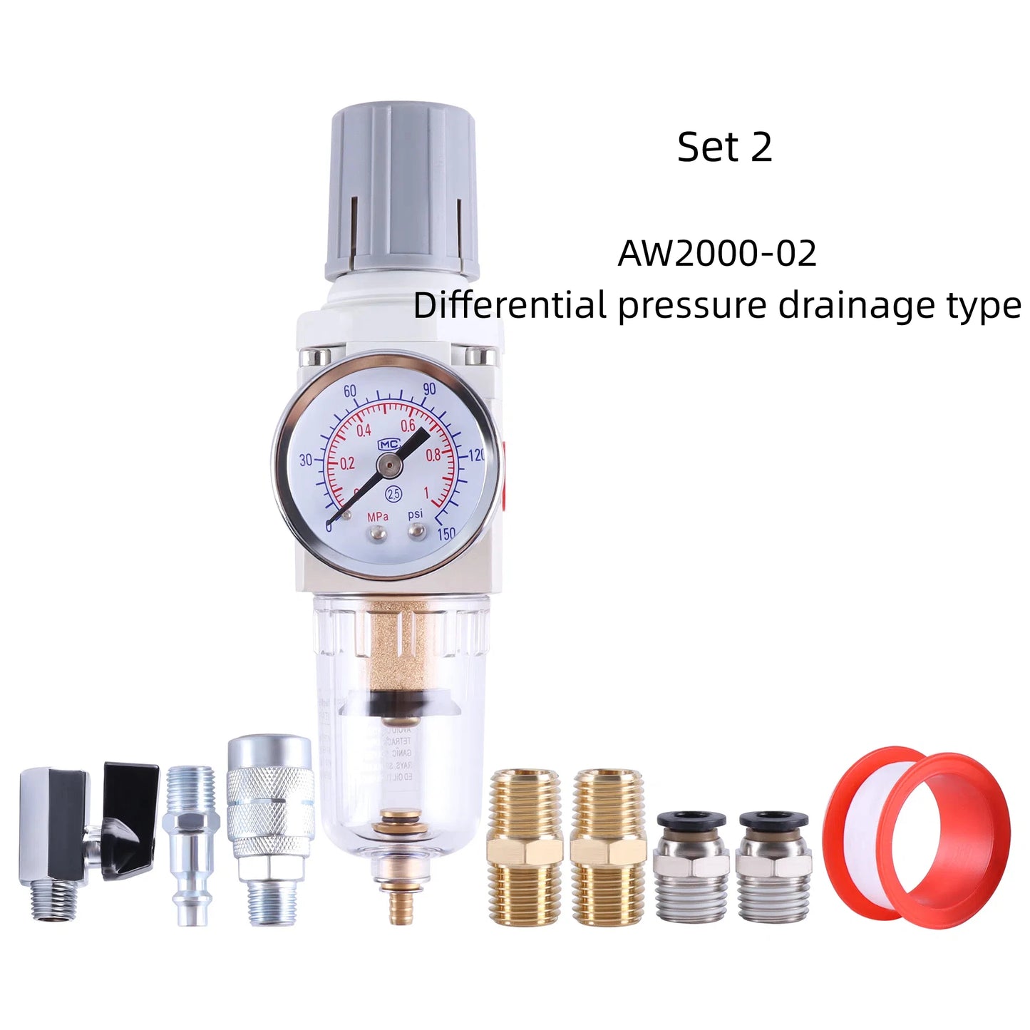 Pneumatic Filter Regulator Air Pressure Reducing Valve