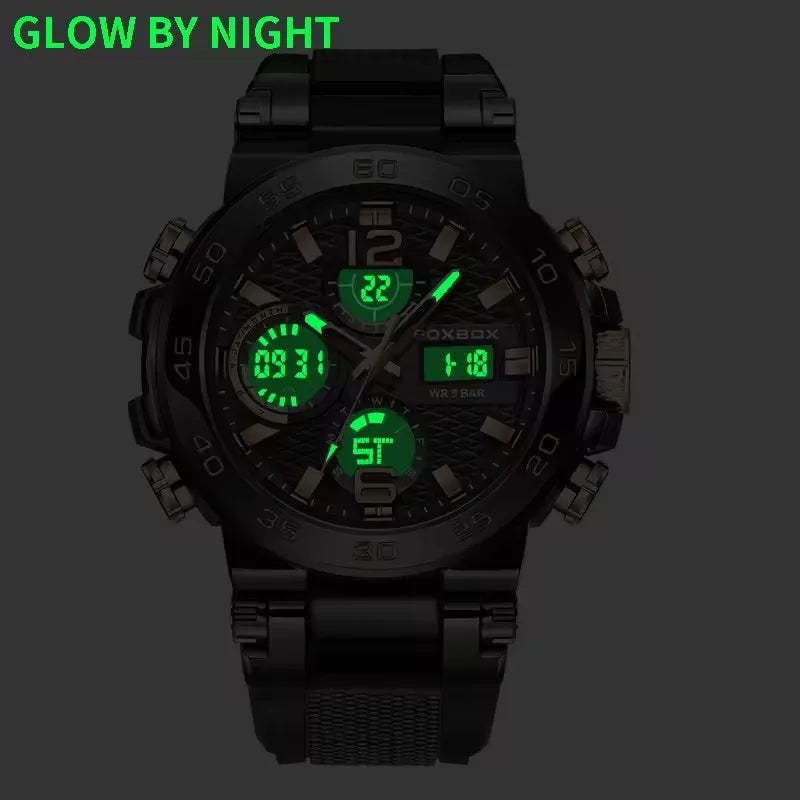 LIGE Luxury LED Display Men's Wristwatch Fashion Luminous Sport Waterproof Calendar Quartz Watch