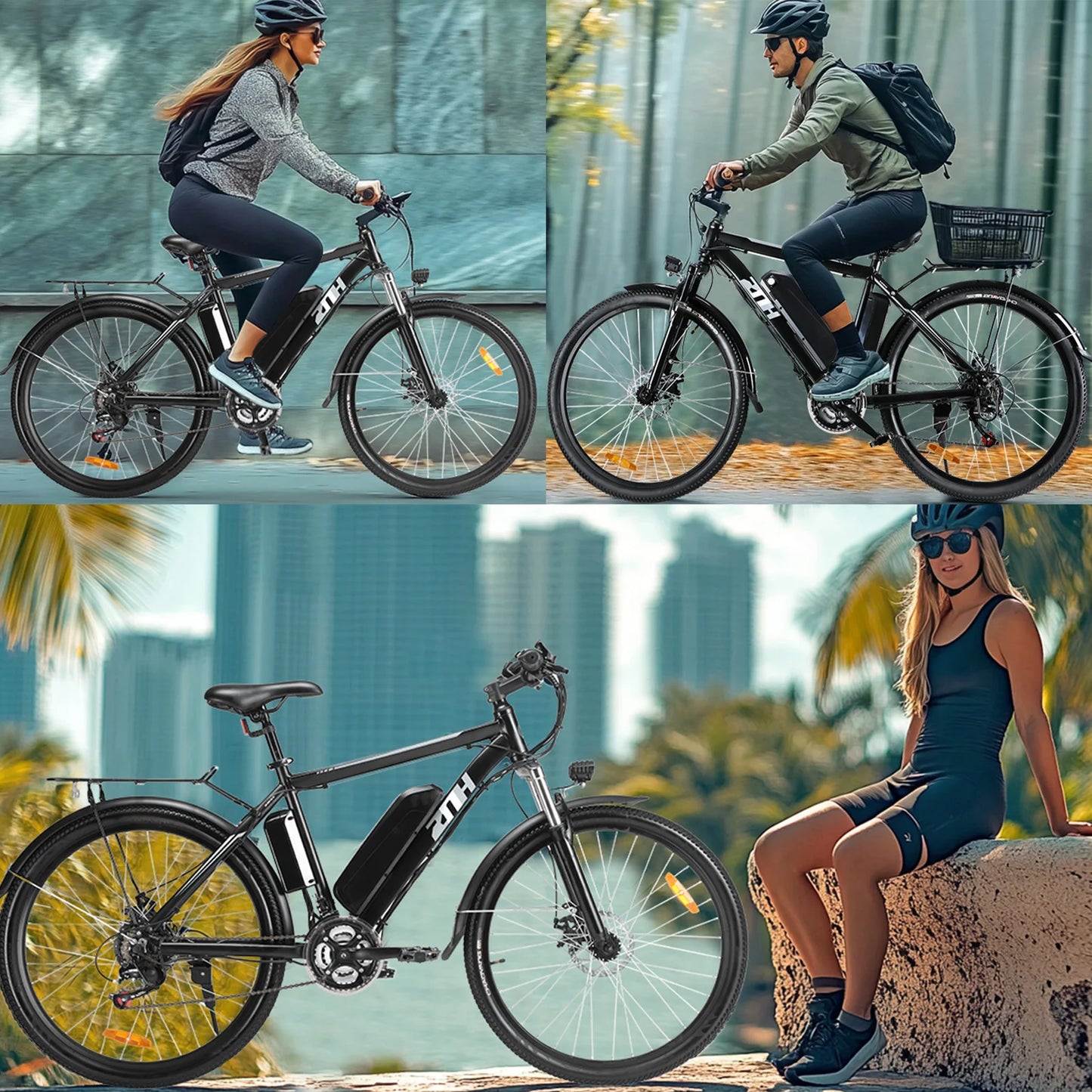 1000W Peak 48V Electric Bike for Adults 26 Inch Electric Mountain Bike with Removable Battery Up to 50 Miles Range 20 MPH