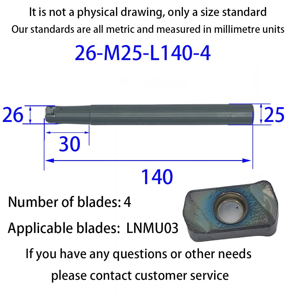 DMIX EXN03R Milling Cutter Bar LNMU0303 Fast Feed Double-sided Insert Tool milling Tool Holder