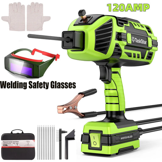 Taskstar IGBT Hand Held Welder Machine ARC Welder Gun 20-120A Portable Stick Welder