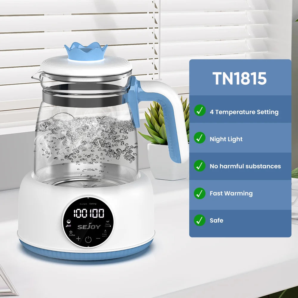 Sejoy Electric Kettle for Baby Milk Feeding Instant Temperature Control Water Tea and Coffee Pot