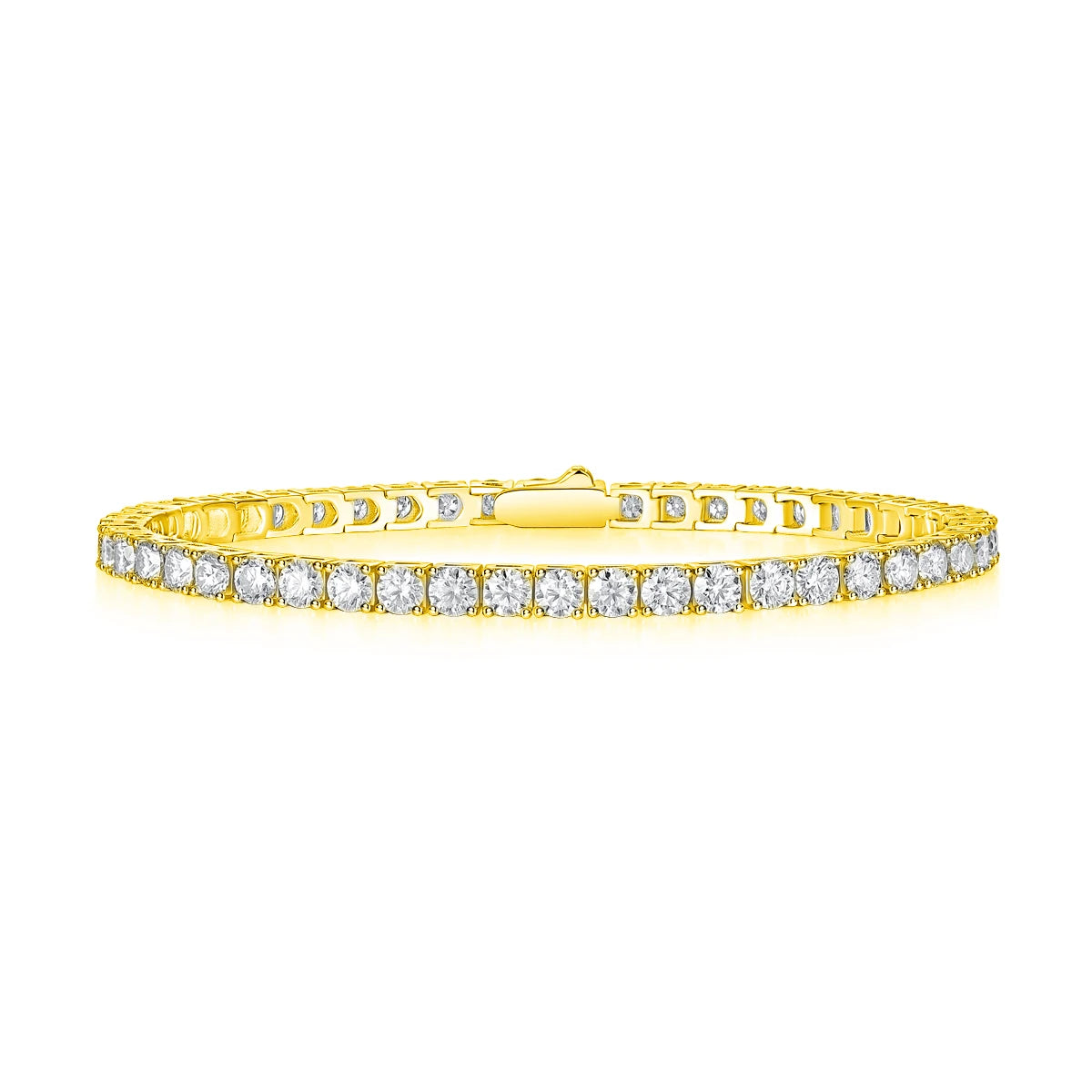 Jiuzuan Moissanite Tennis Bracelet 3mm 4.7 5.9 Carat 925 Sterling Silver D VVS1