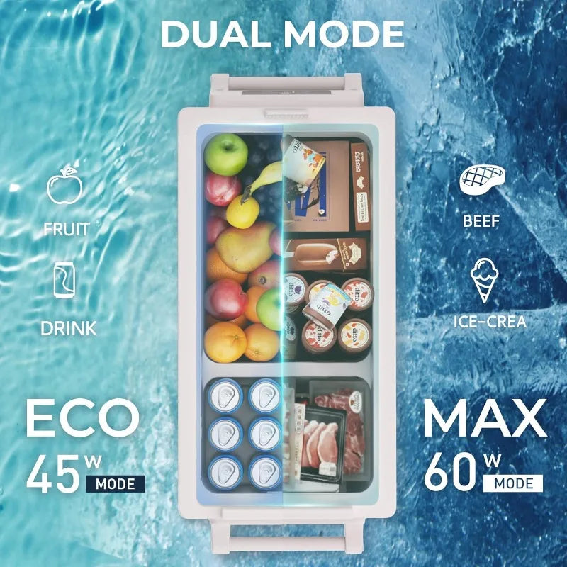 Euhomy 12 Volt Refrigerator 47QT Electric Cooler APP Control 12V Fridge Portable Freezer 12 24V DC 110 240V