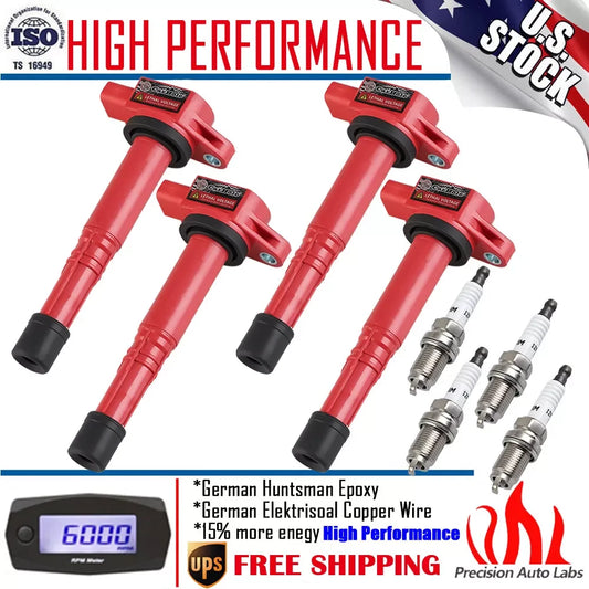 4X Ignition Coils And 4 Spark Plugs 2003 to 2007 Honda Accord Element 2.4L UF311