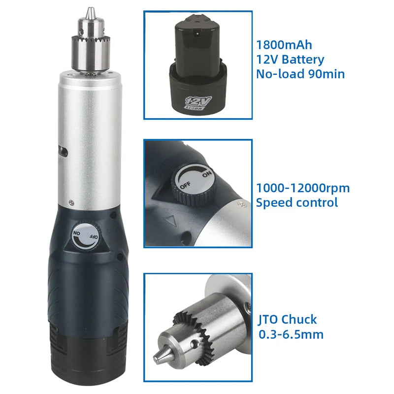 Cordless Rotary Tool Dremel Mini Drill Engraving Pen 12V Rechargeable