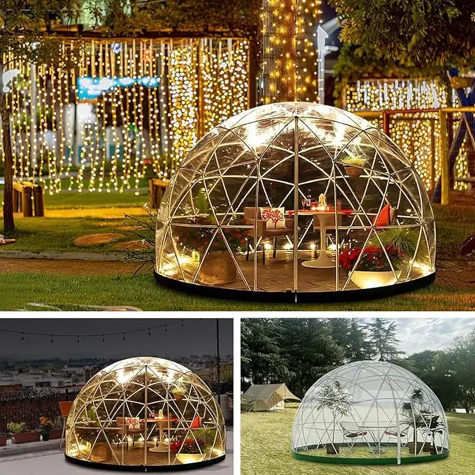Garden Dome Igloo Twelve By Seven Point Two Feet Geodesic Dome Greenhouse Weatherproof Bubble Tent Transparent Outdoor Garden Shelter