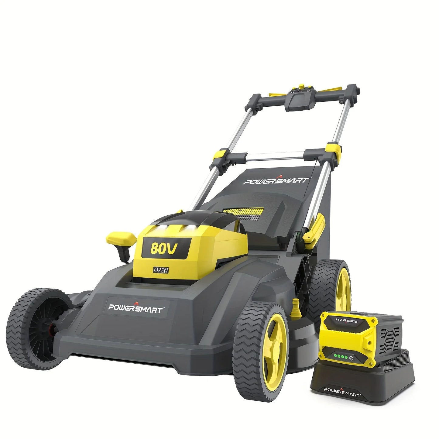 PowerSmart 80V 21 Inch Self Propelled Cordless Lawn Mower With 6.0Ah Battery